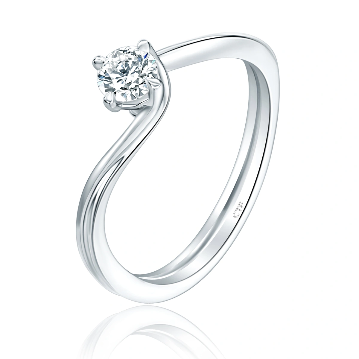 18K/750 White Gold diamond ring