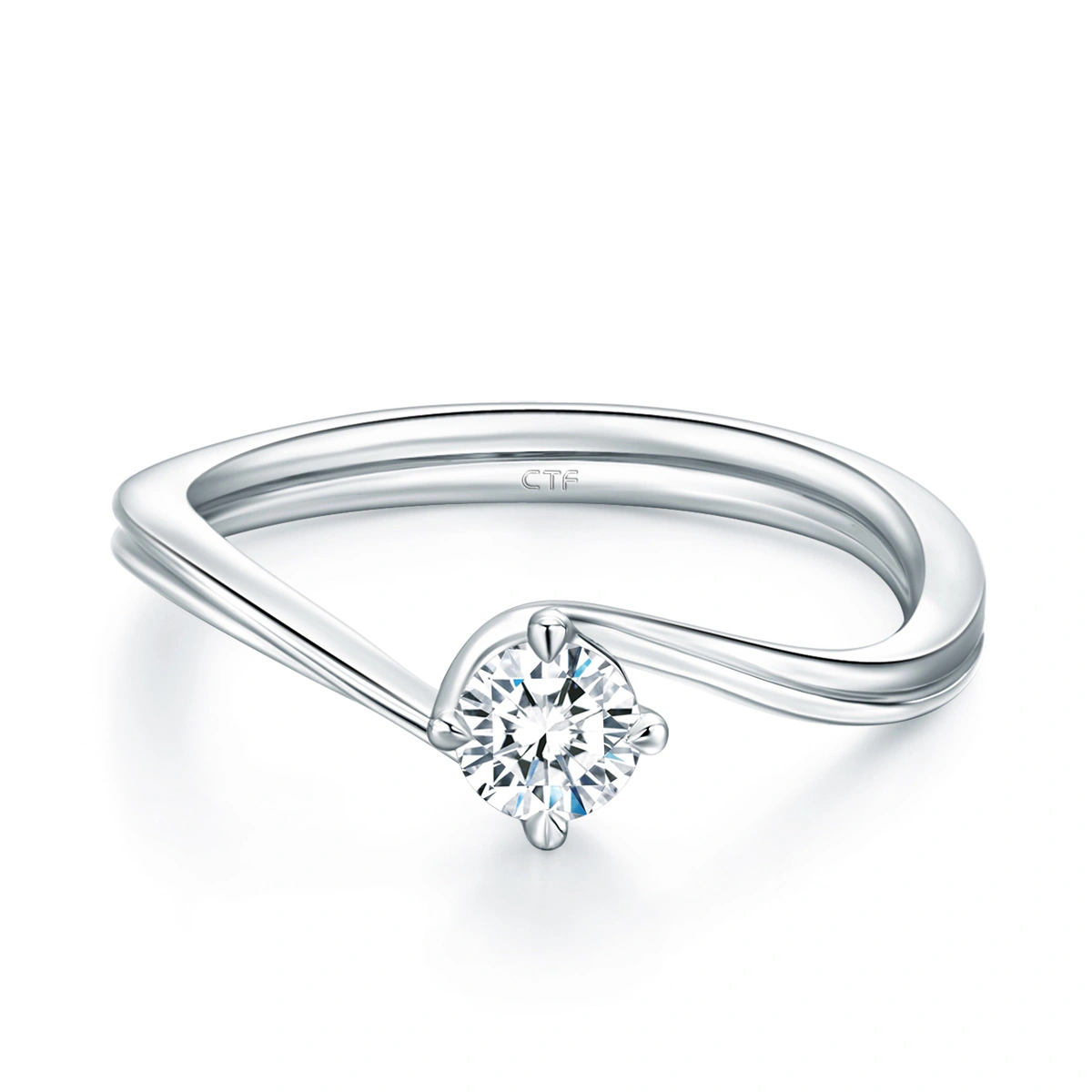 18K/750 White Gold diamond ring