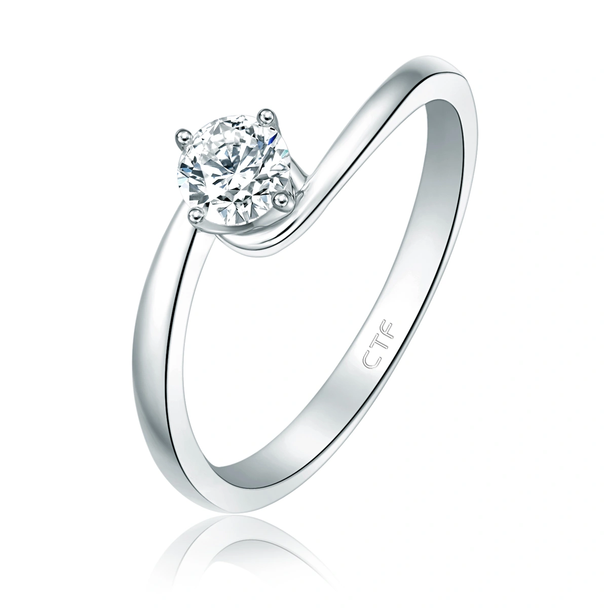 18K/750 White Gold diamond ring
