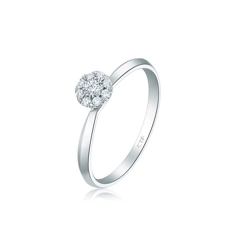 18K/750 White Gold diamond ring
