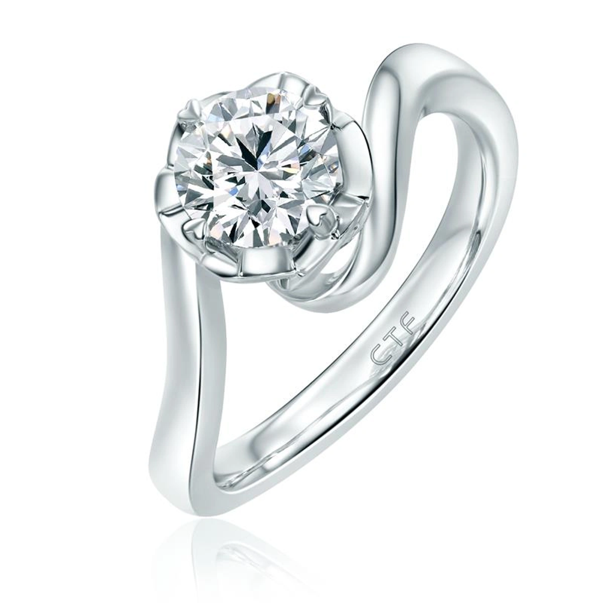 18K/750 White Gold diamond ring