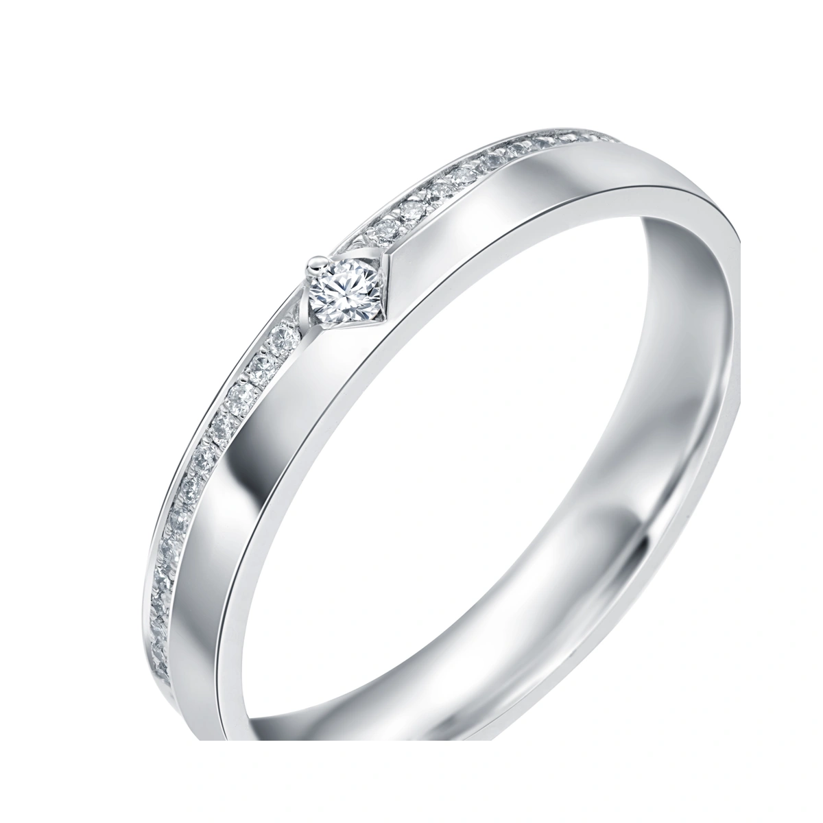 18K/750 White Gold diamond ring