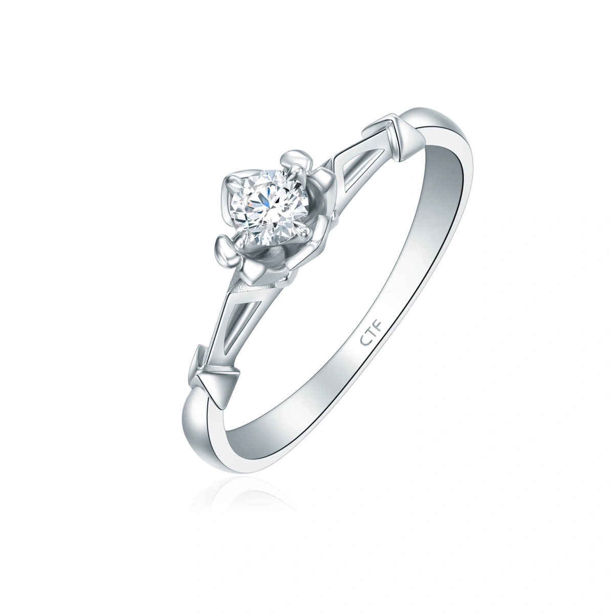 18K/750 White Gold diamond ring