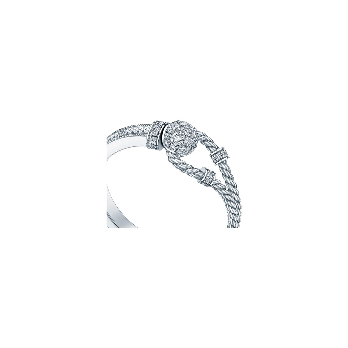 18K/750 White Gold diamond ring