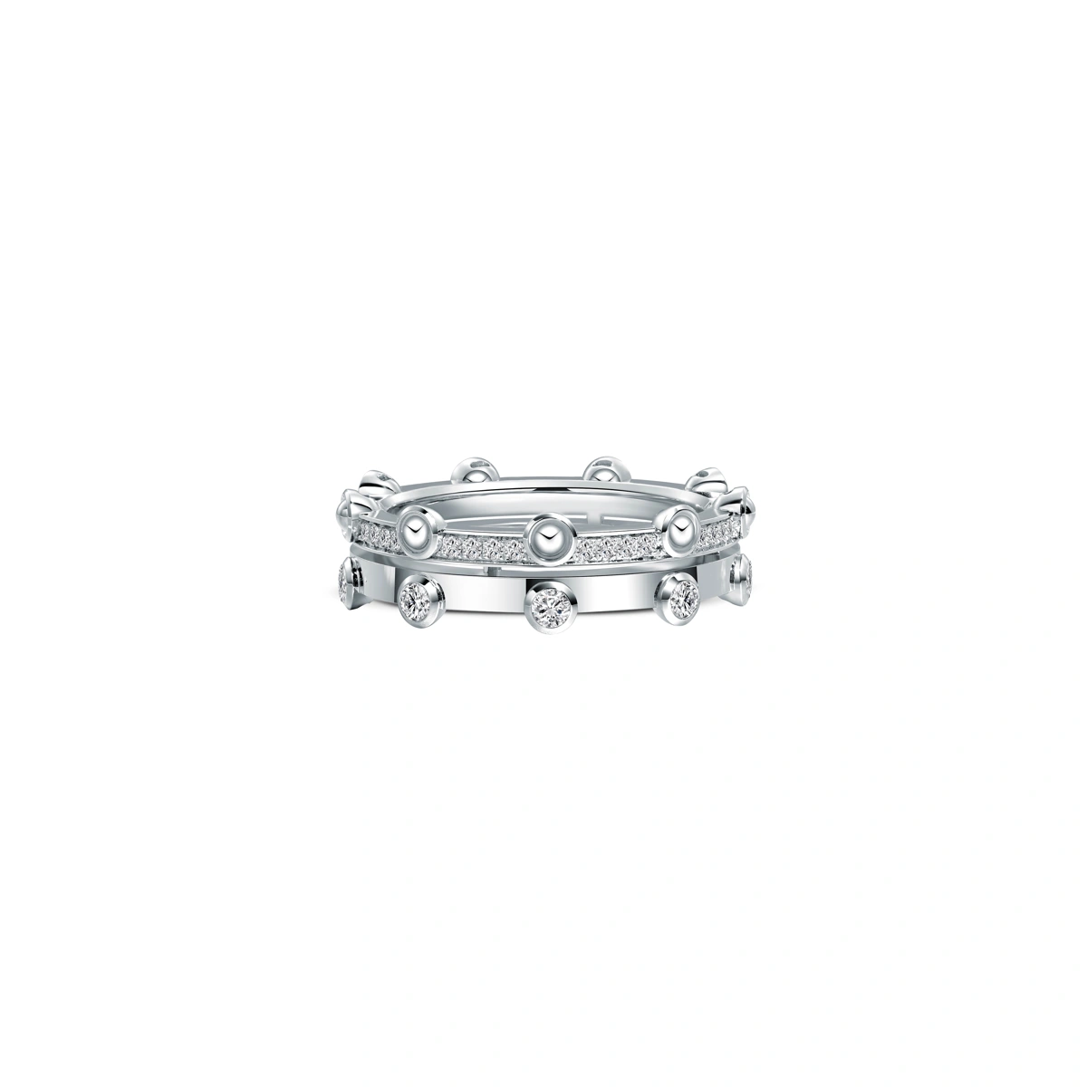 18K/750 White Gold diamond ring