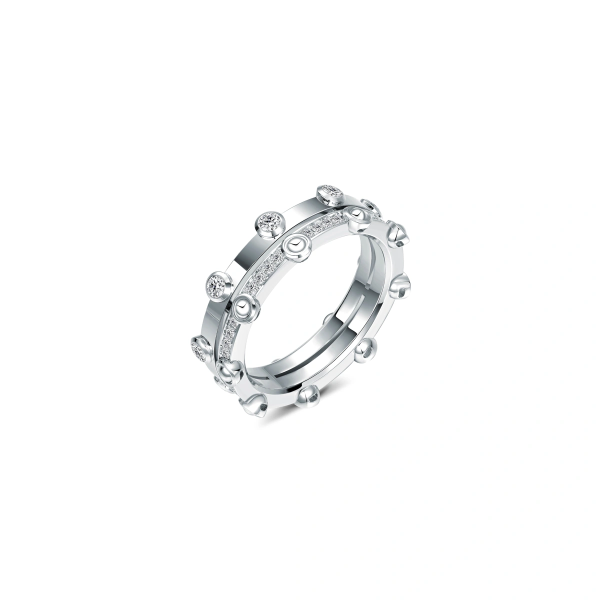 18K/750 White Gold diamond ring