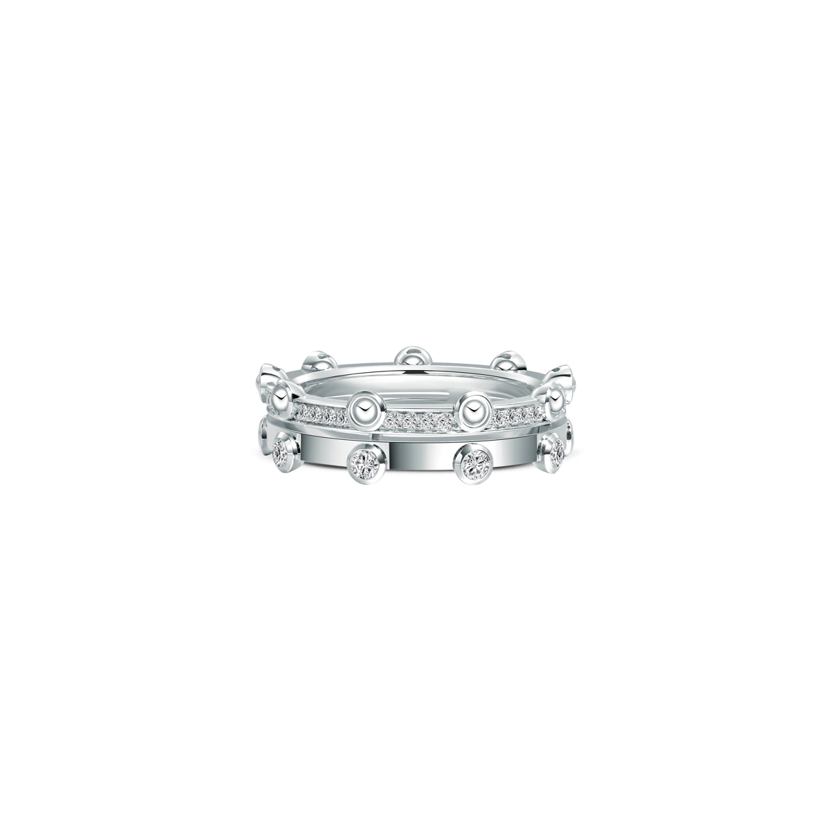 18K/750 White Gold diamond ring