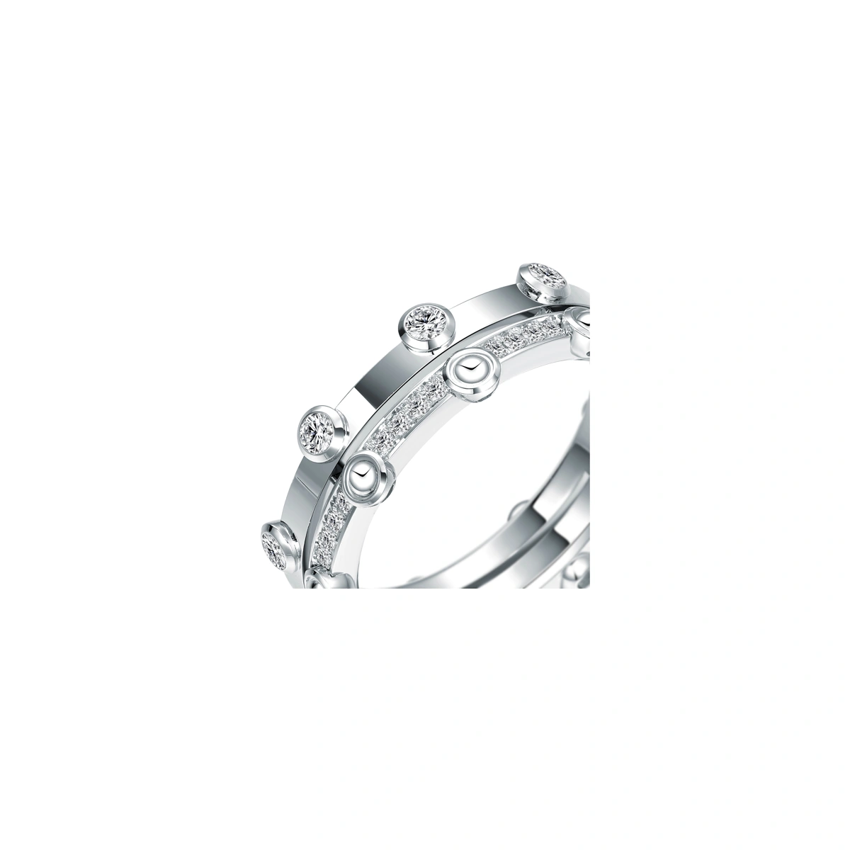 18K/750 White Gold diamond ring