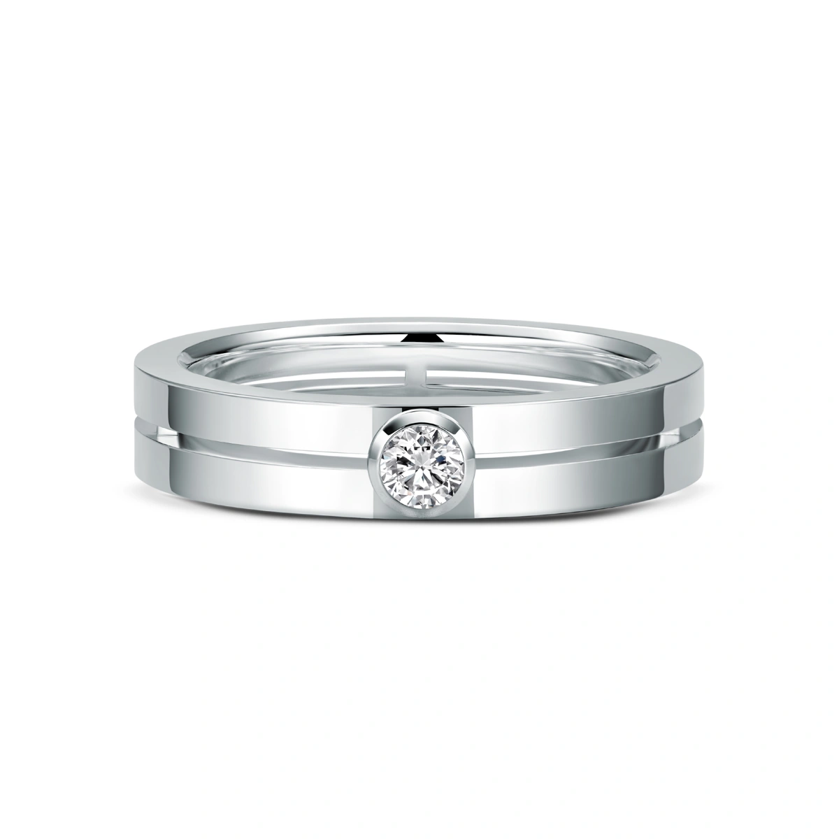18K/750 White Gold diamond ring