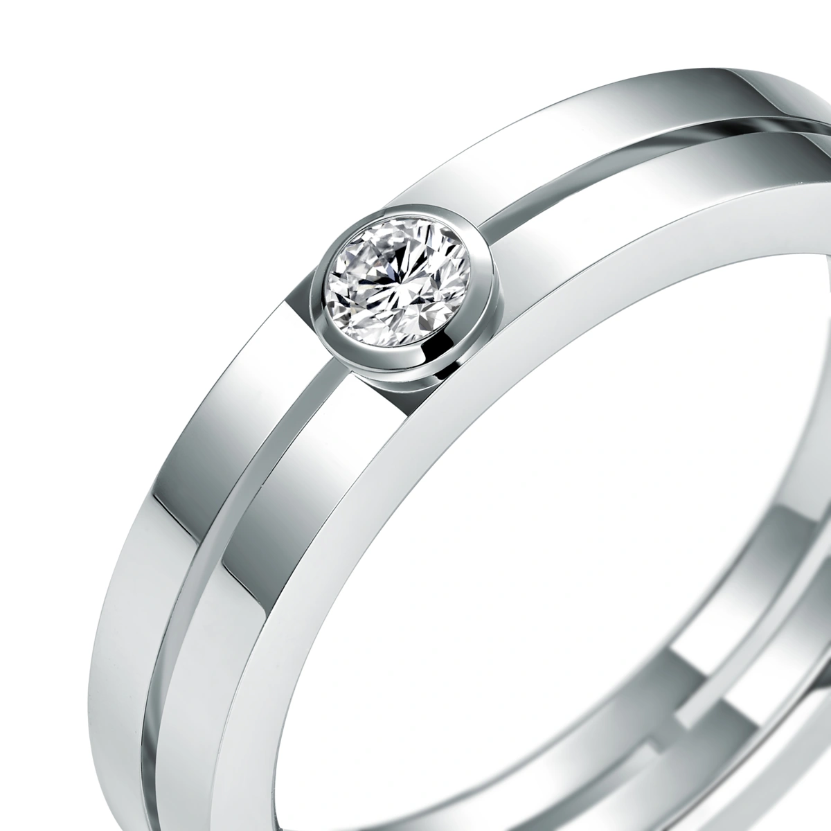 18K/750 White Gold diamond ring