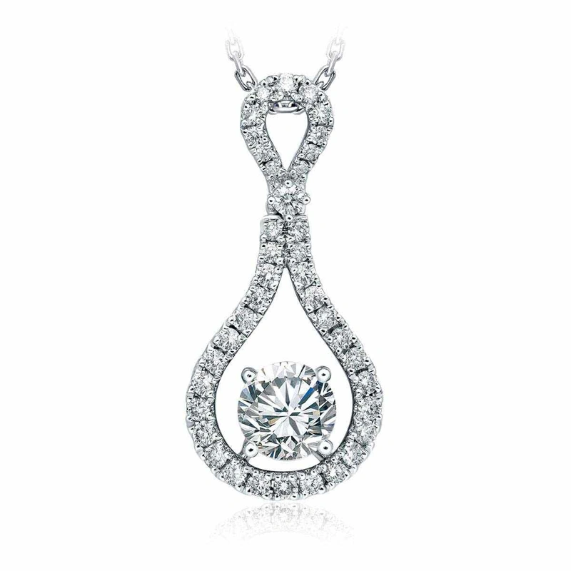 18K/750 White Gold diamond pendant