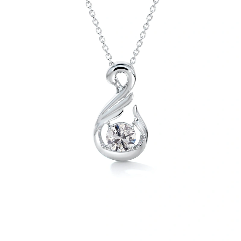 18K/750 White Gold diamond pendant