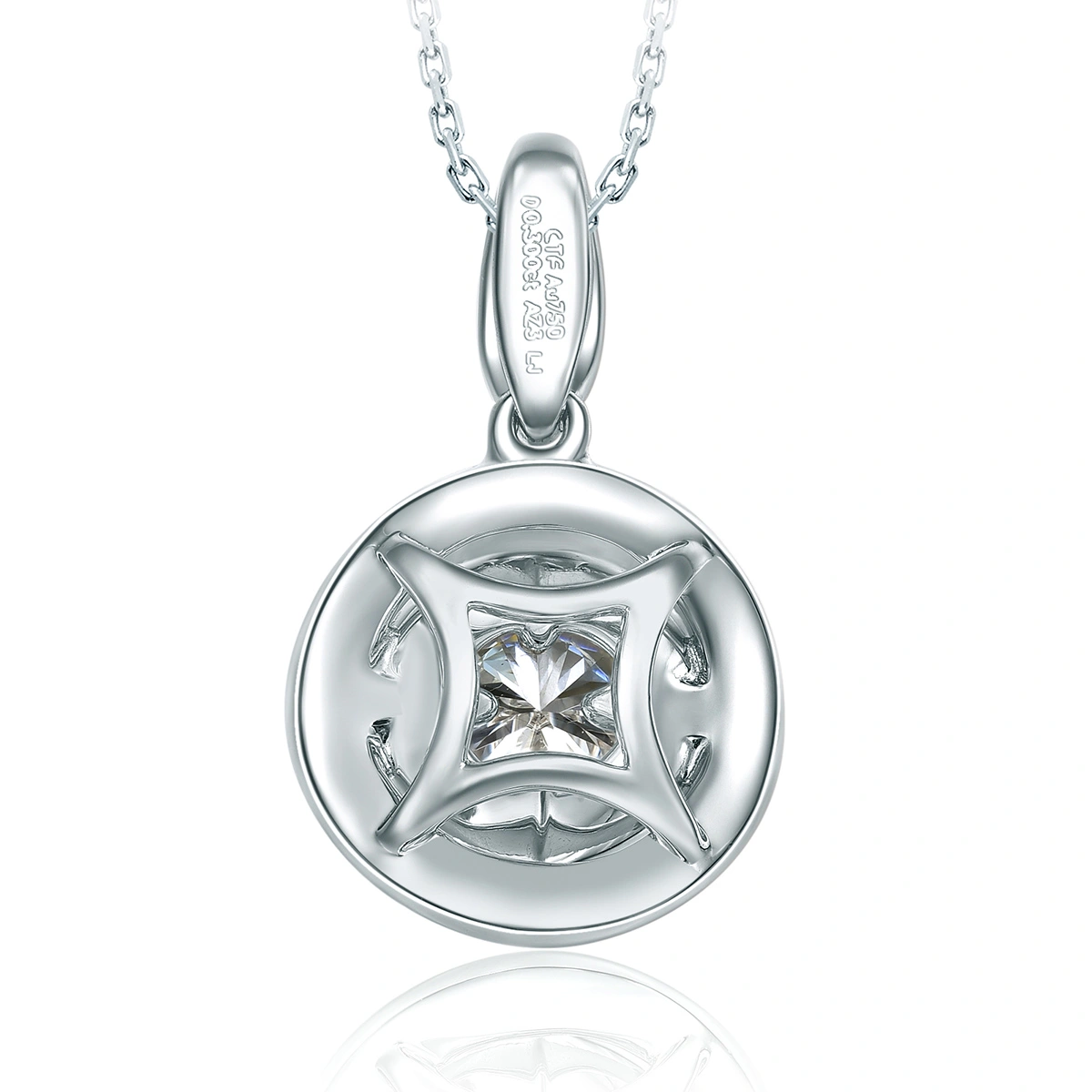 18K/750 White Gold diamond pendant