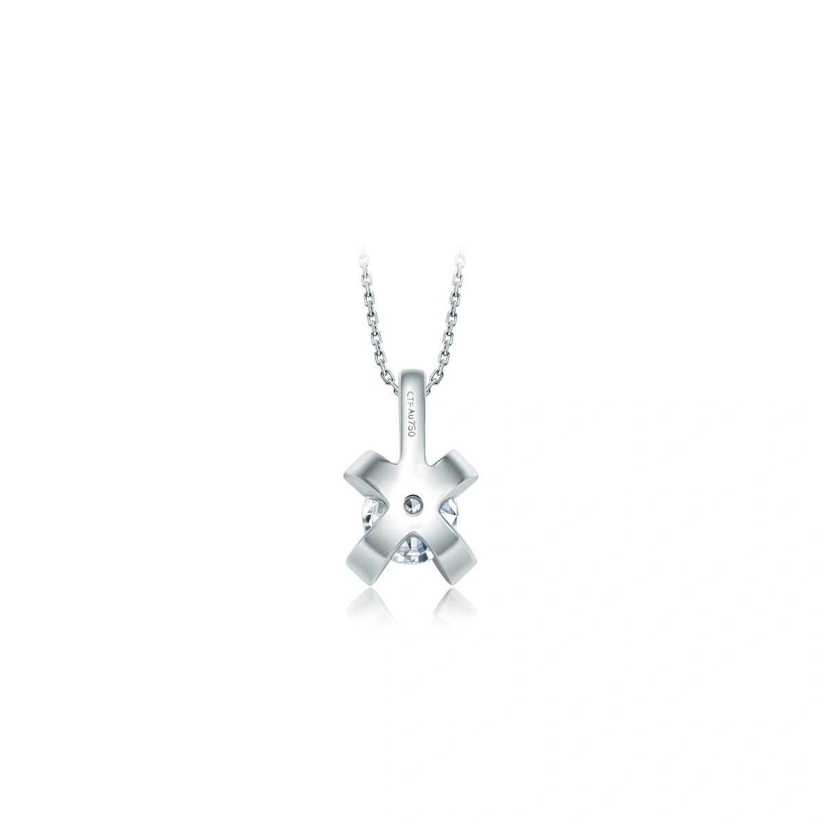18K/750 White Gold diamond pendant