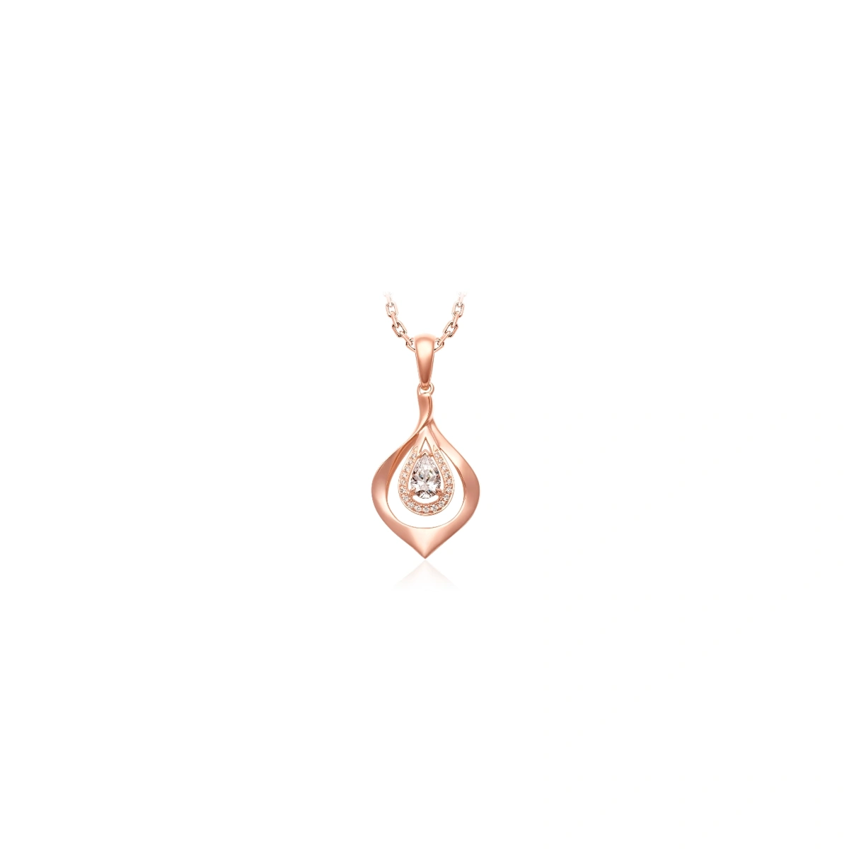 18K/750 Rose Gold diamond pendant