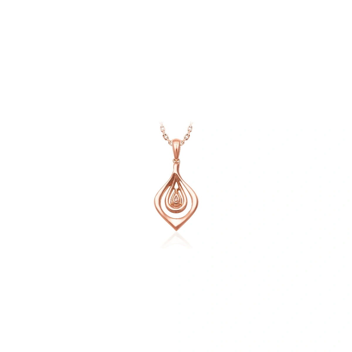 18K/750 Rose Gold diamond pendant