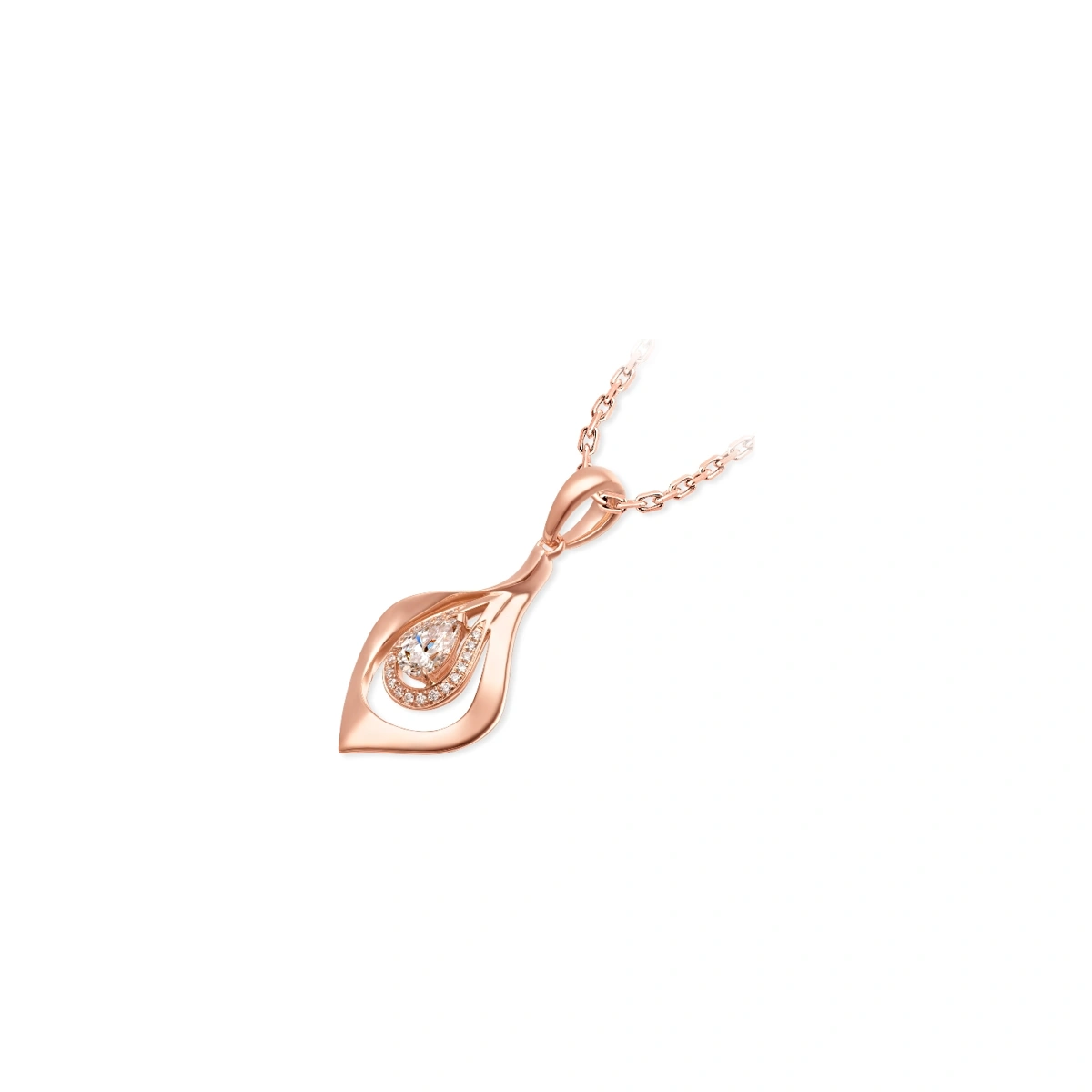 18K/750 Rose Gold diamond pendant
