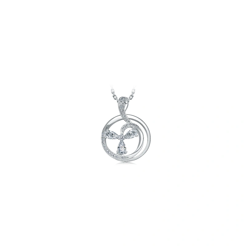 18K/750 White Gold diamond pendant