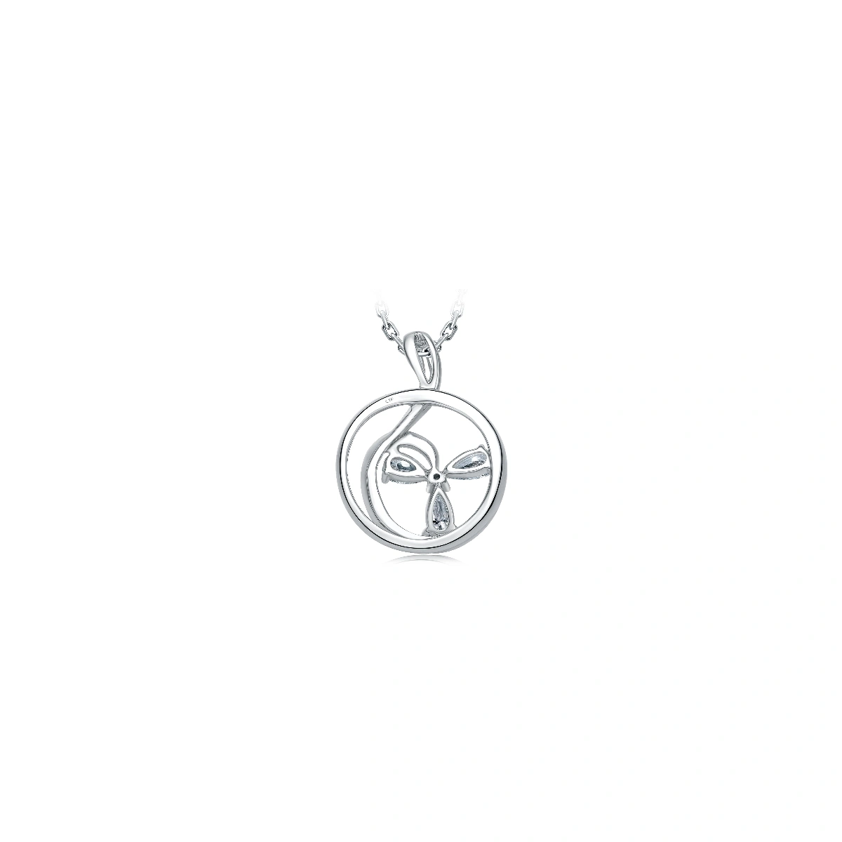 18K/750 White Gold diamond pendant