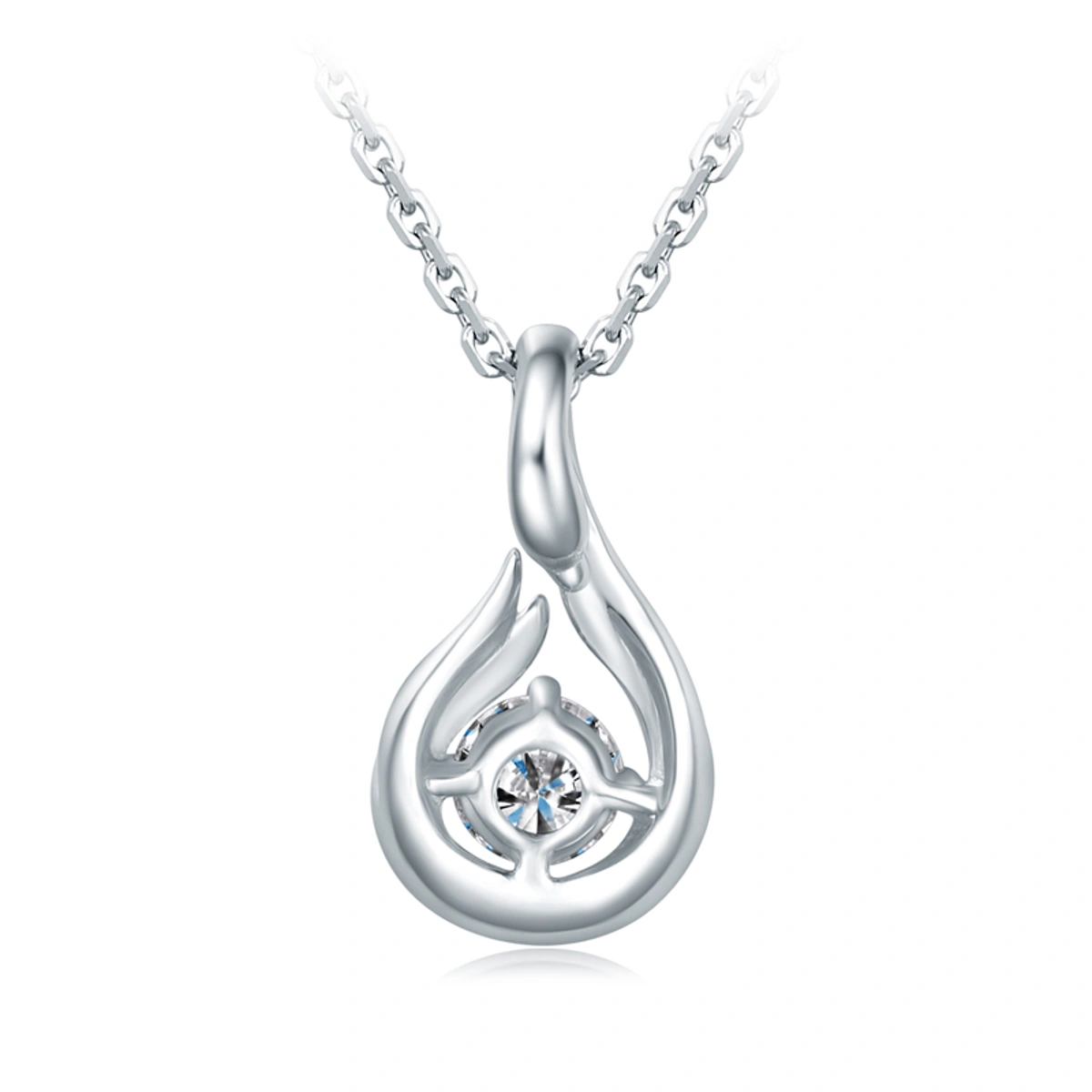 18K/750 White Gold diamond pendant