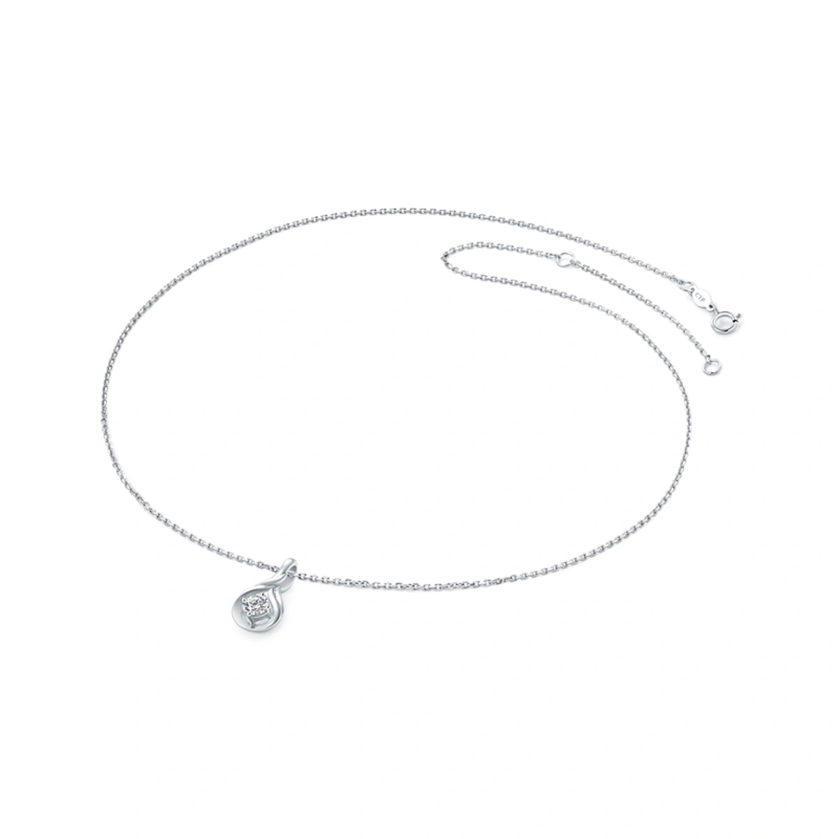 18K/750 White Gold diamond pendant