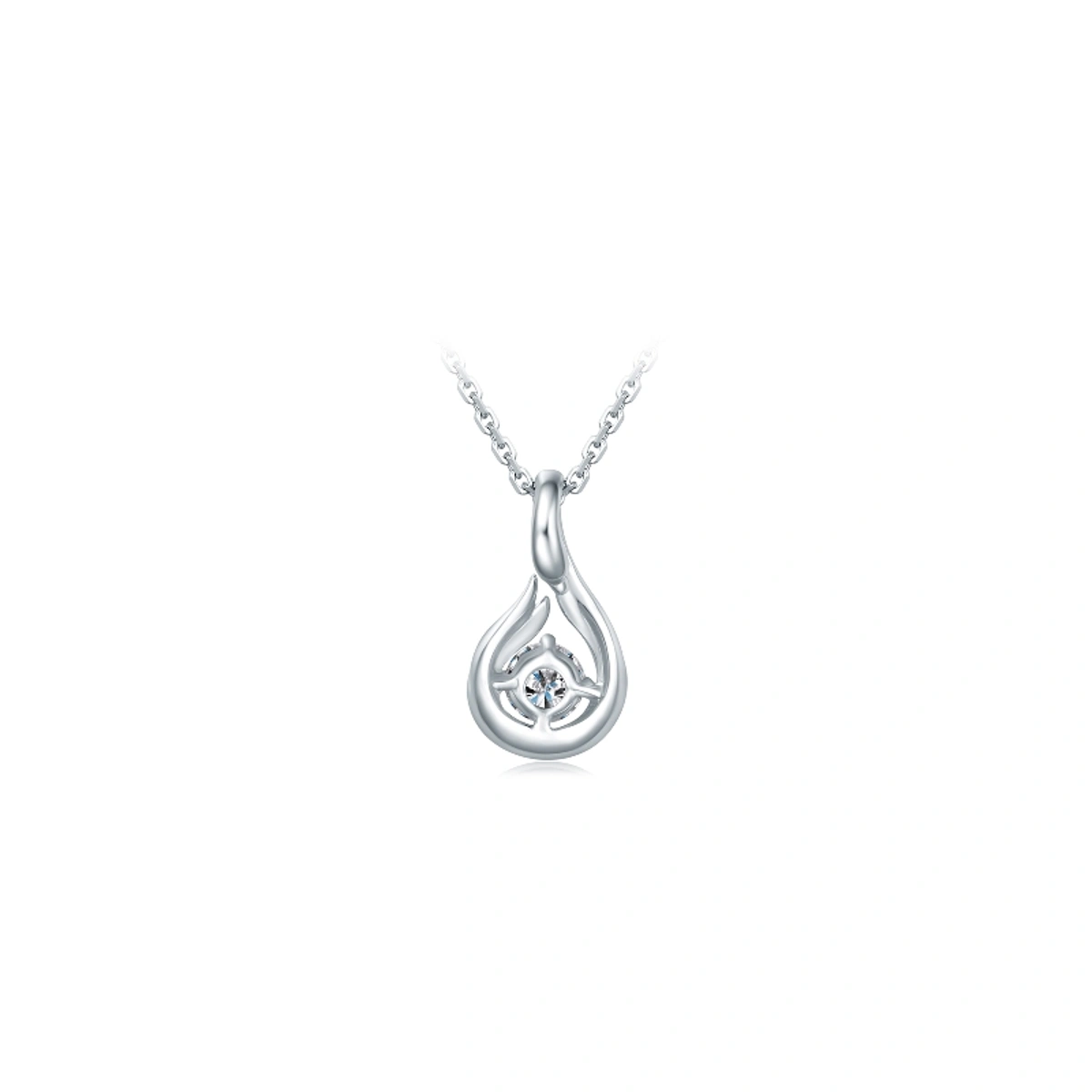 18K/750 White Gold diamond pendant