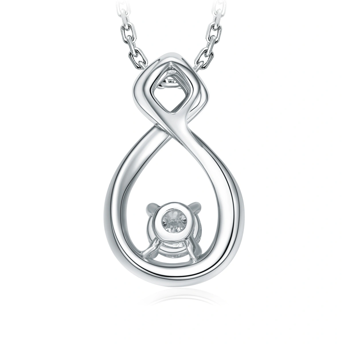 18K/750 White Gold diamond pendant