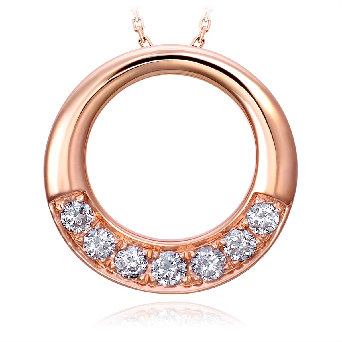 18K/750 Rose Gold diamond pendant