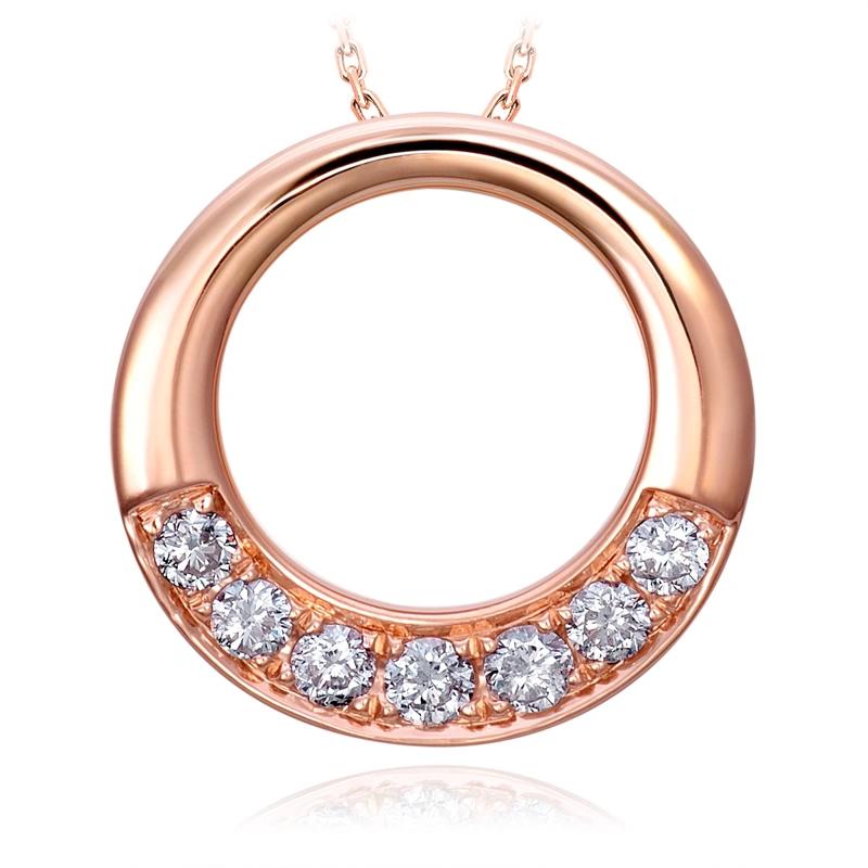 18K/750 Rose Gold diamond pendant