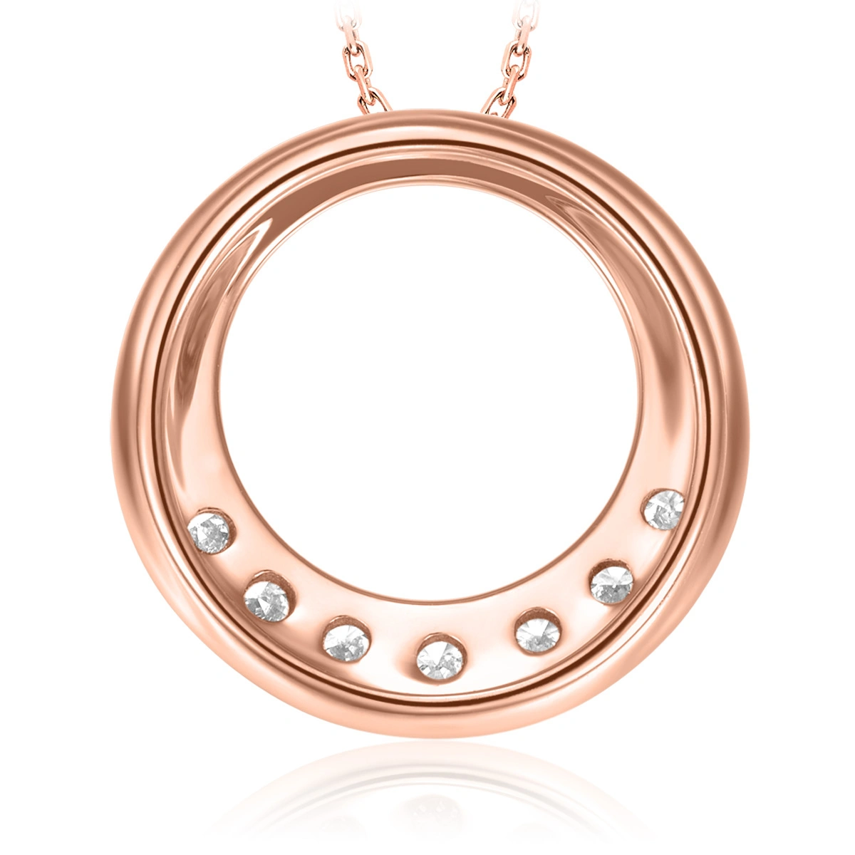 18K/750 Rose Gold diamond pendant