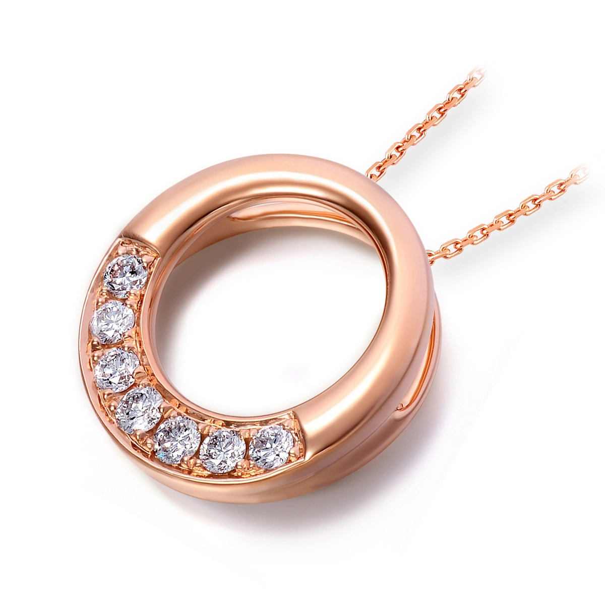 18K/750 Rose Gold diamond pendant