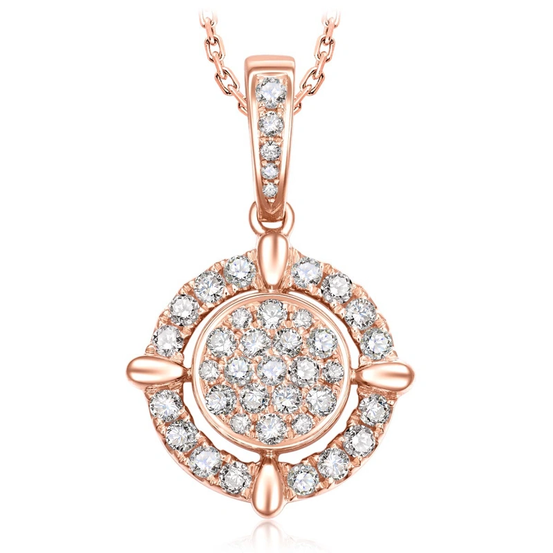 18K/750 Rose Gold diamond pendant