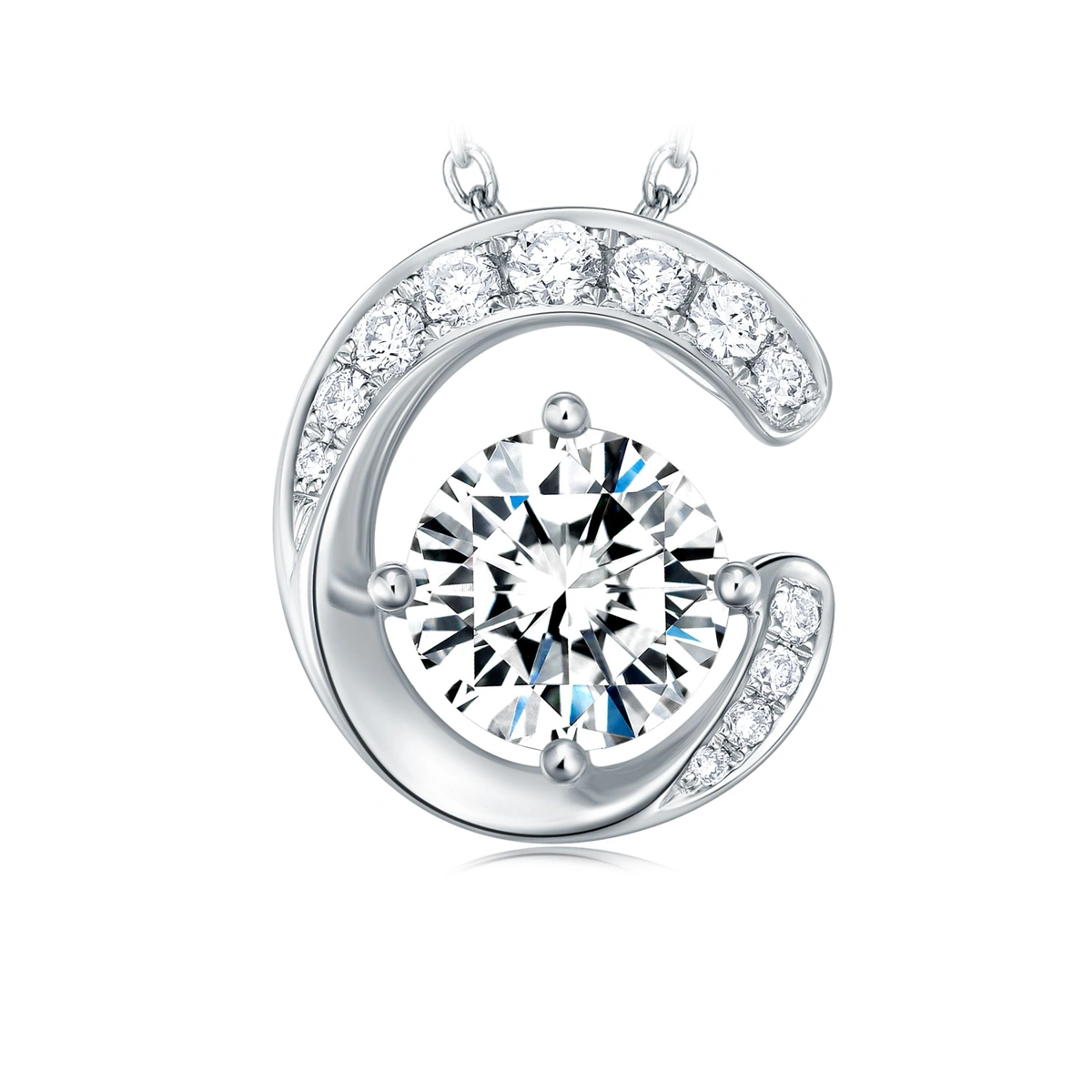 18K/750 White Gold diamond pendant