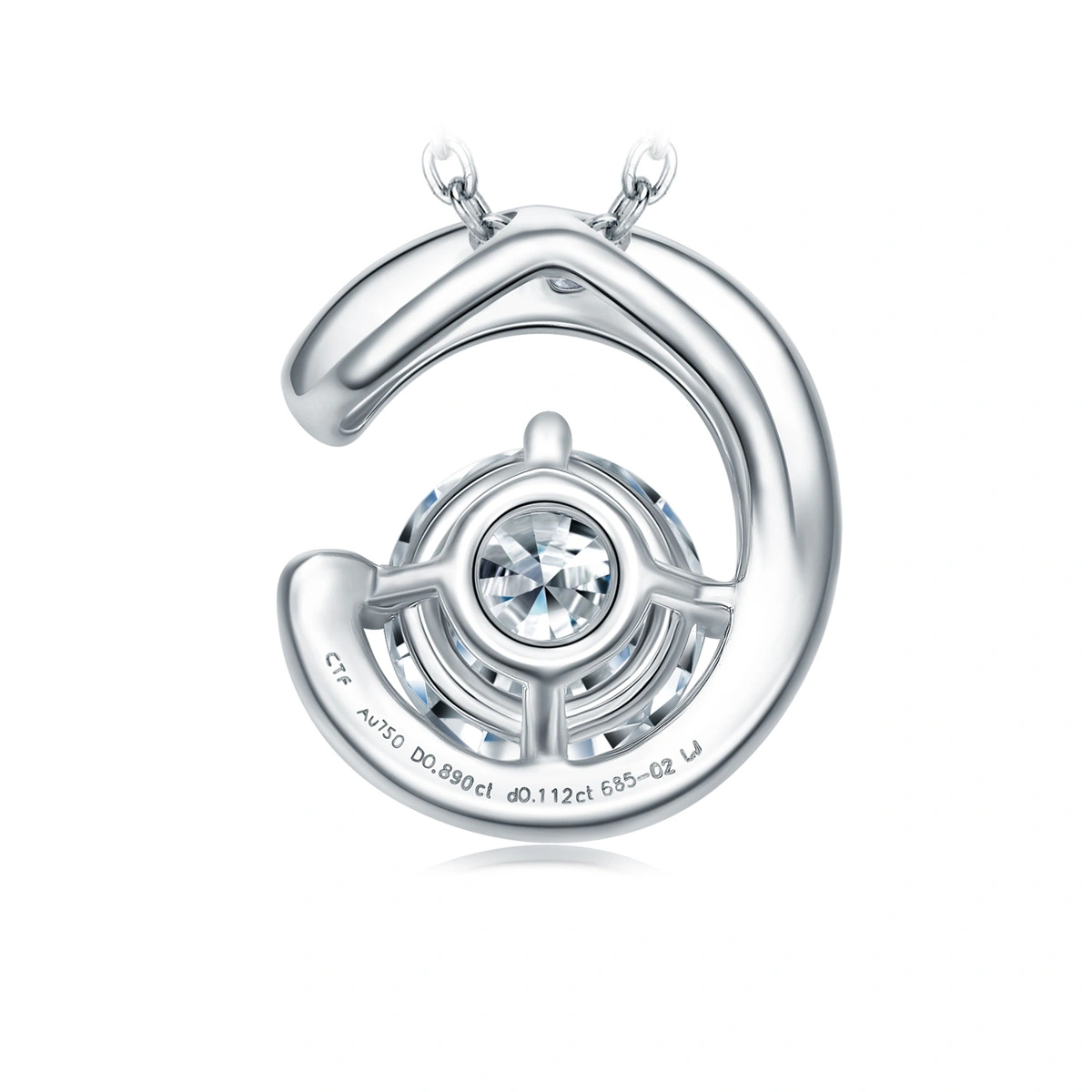 18K/750 White Gold diamond pendant