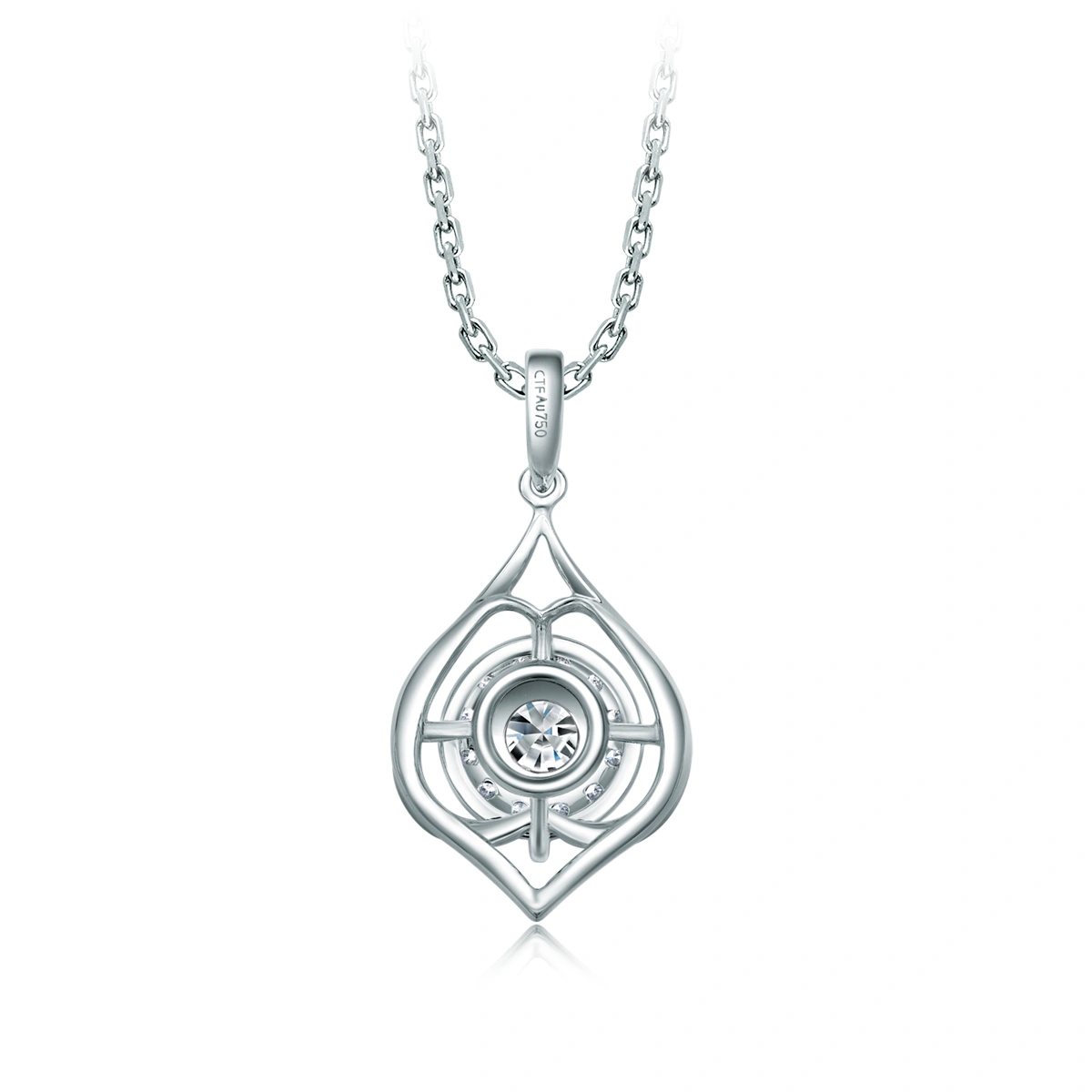 18K/750 White Gold diamond pendant