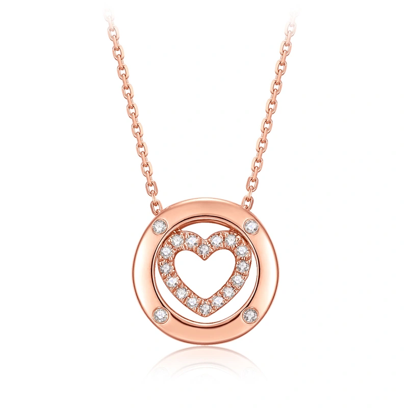 18K/750 Rose Gold diamond necklace