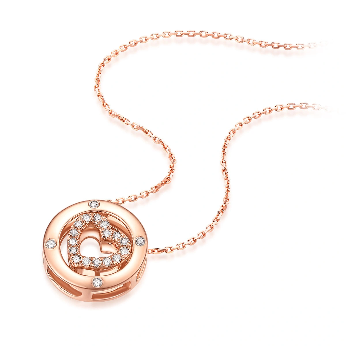 18K/750 Rose Gold diamond necklace