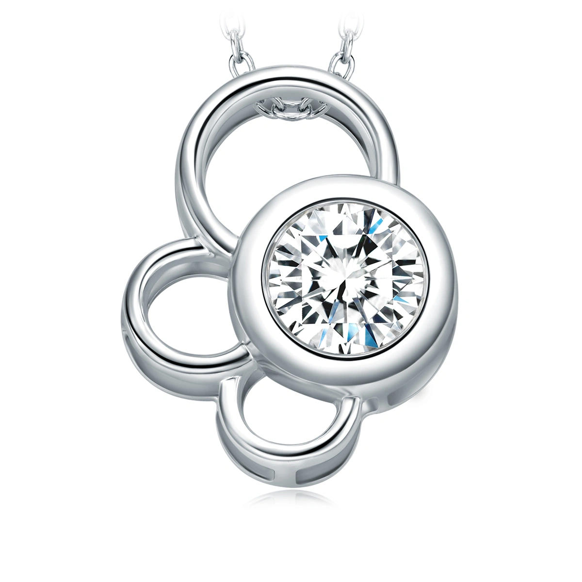 18K/750 White Gold diamond pendant