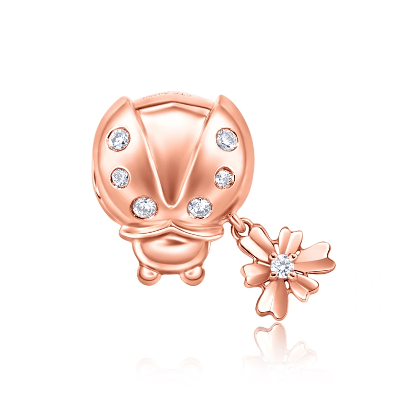 18K/750 Rose Gold diamond pendant