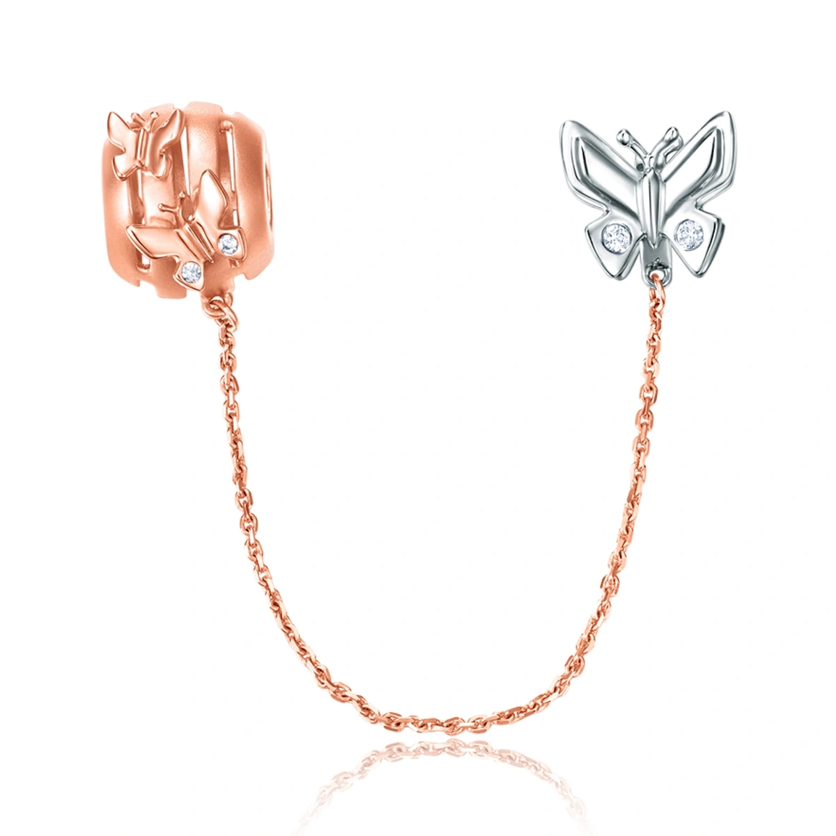 18K/750 White-Rose Gold diamond pendant