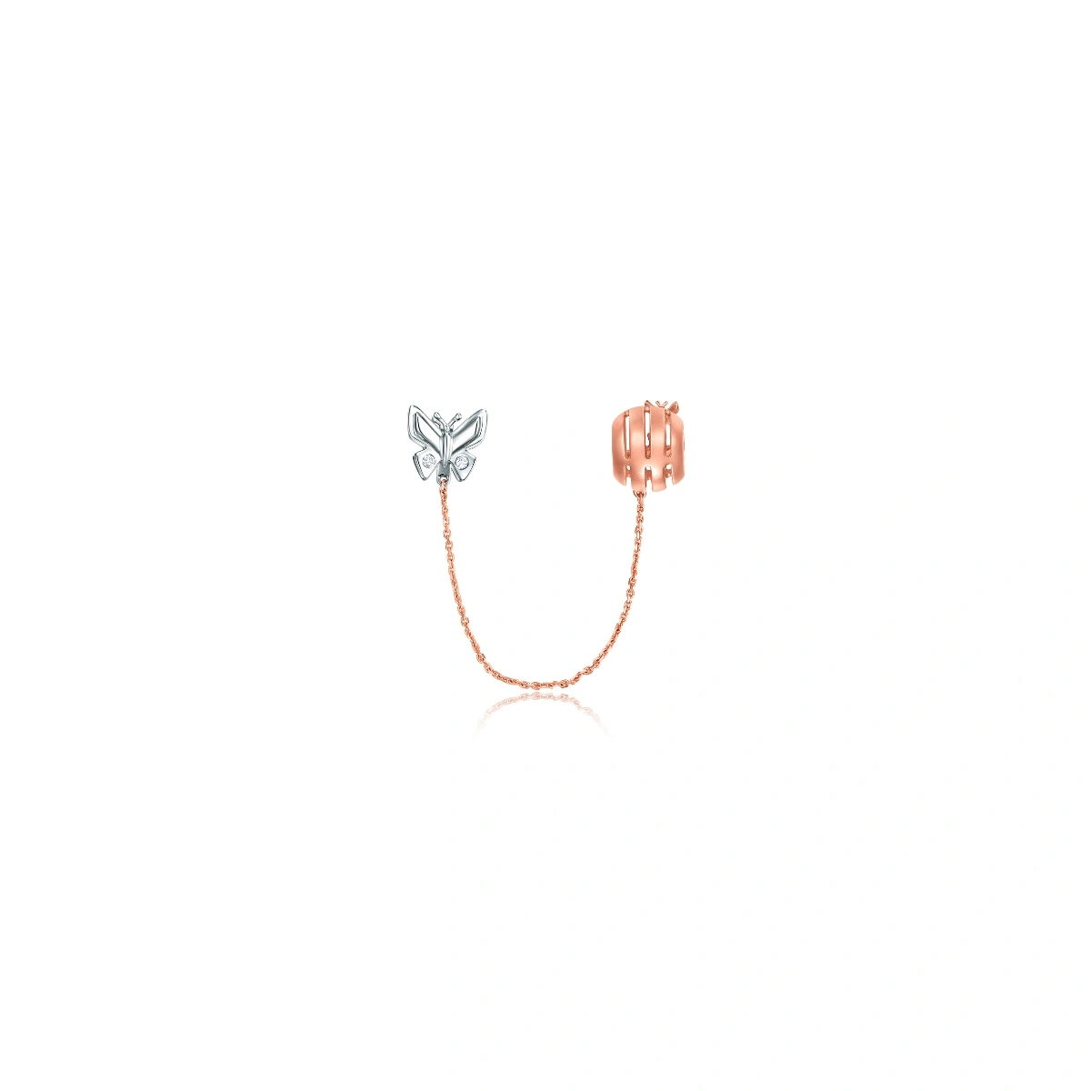 18K/750 White-Rose Gold diamond pendant