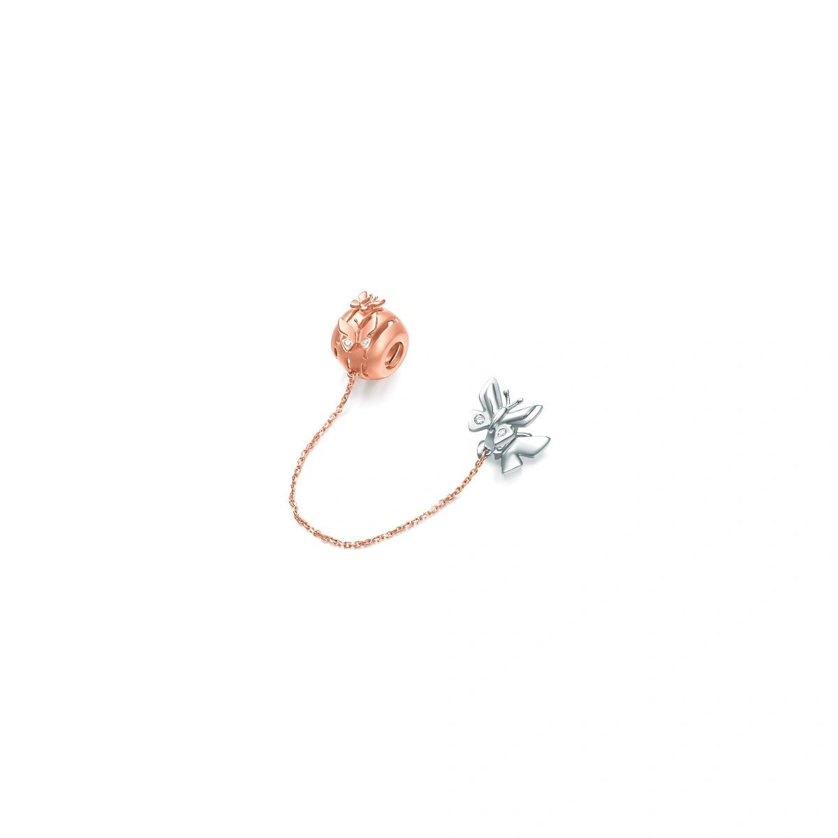 18K/750 White-Rose Gold diamond pendant