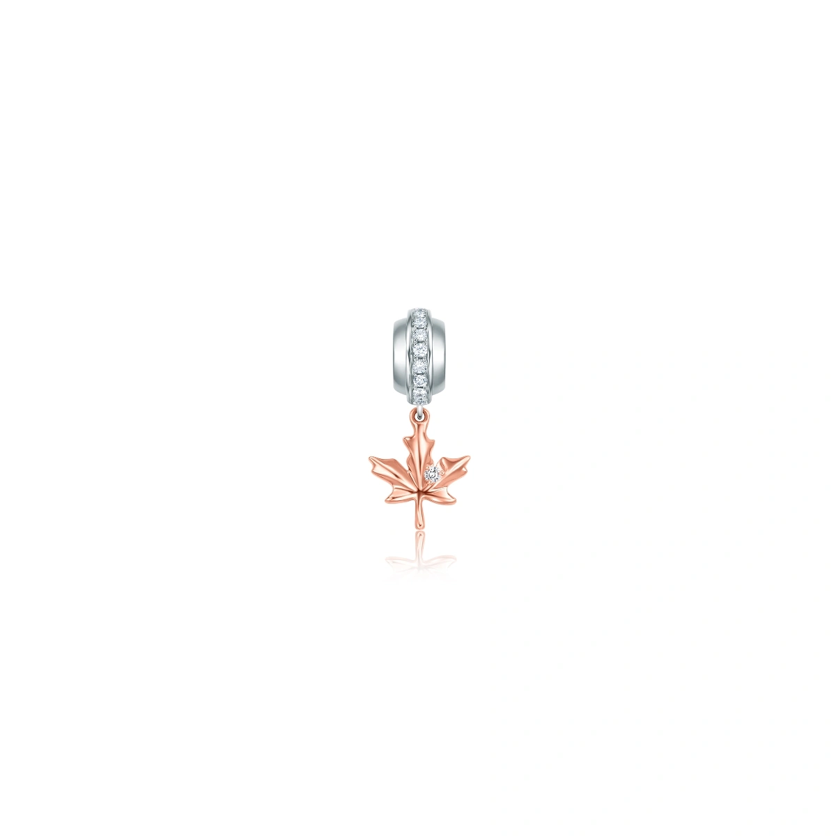 18K/750 White-Rose Gold diamond pendant