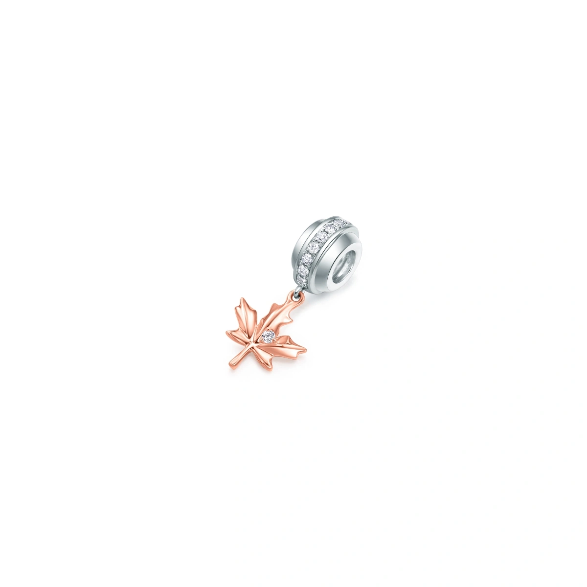 18K/750 White-Rose Gold diamond pendant