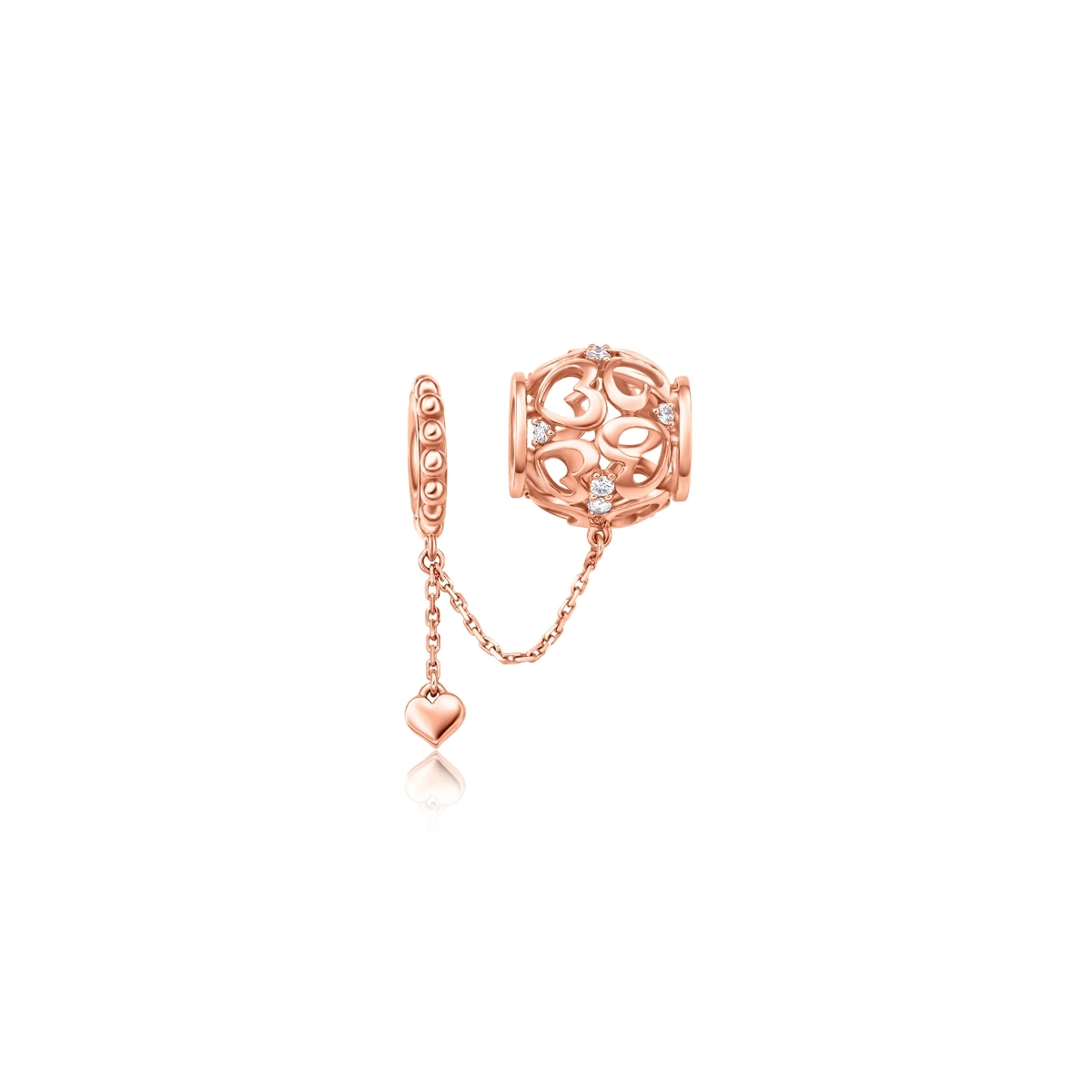 18K/750 Rose Gold diamond pendant