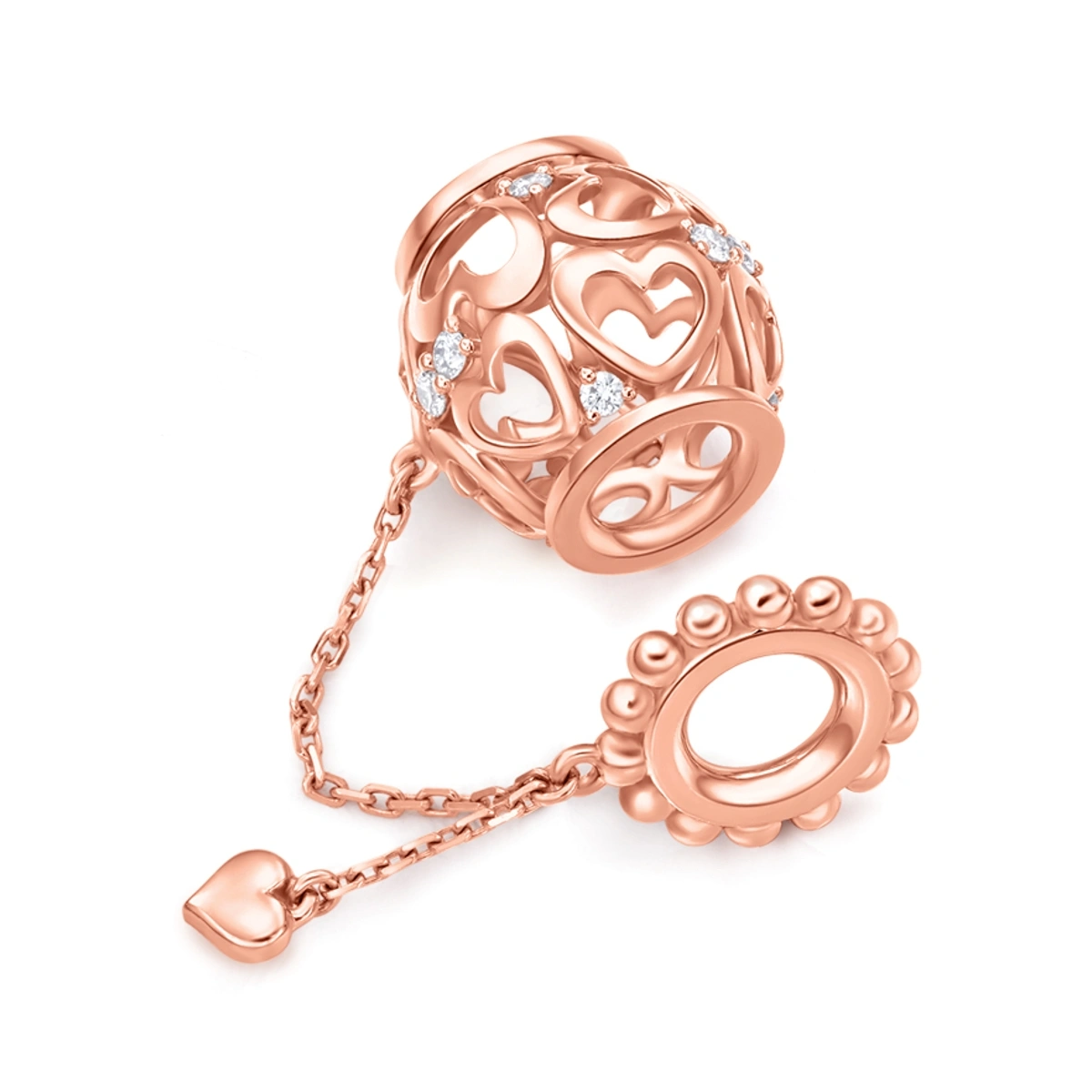 18K/750 Rose Gold diamond pendant