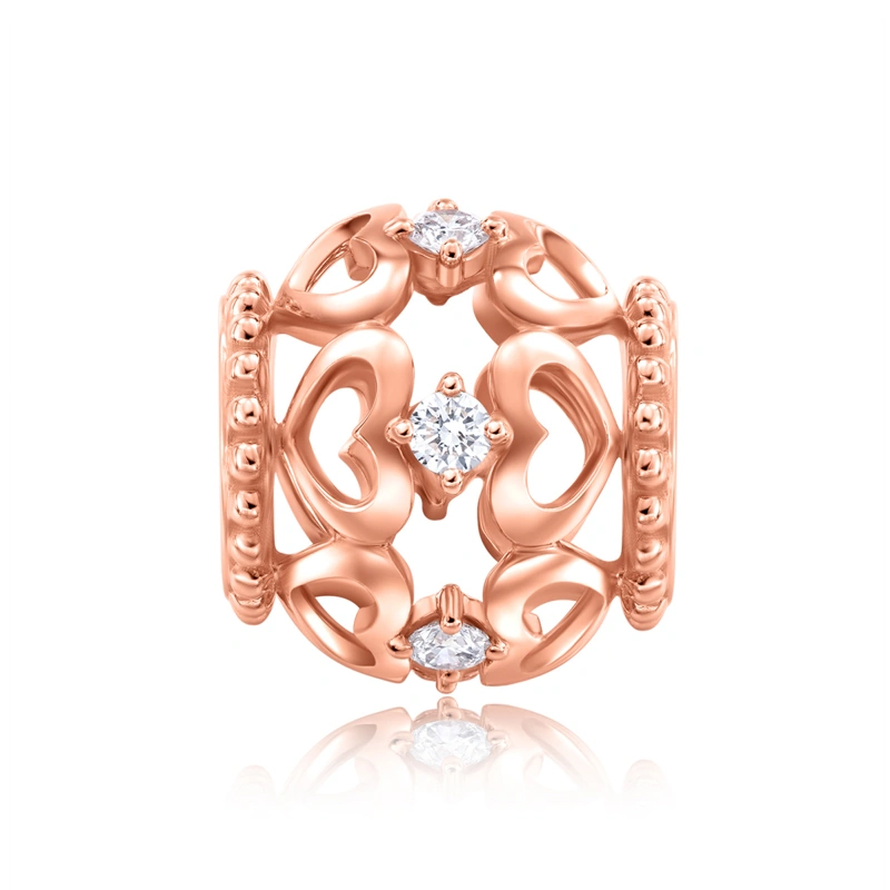 18K/750 Rose Gold diamond pendant