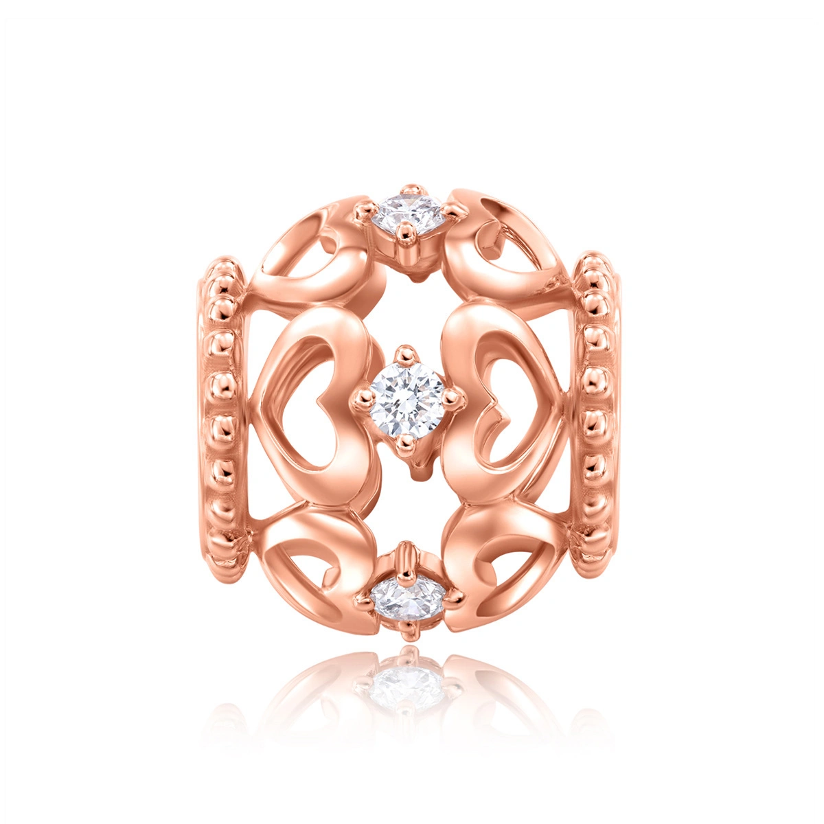 18K/750 Rose Gold diamond pendant