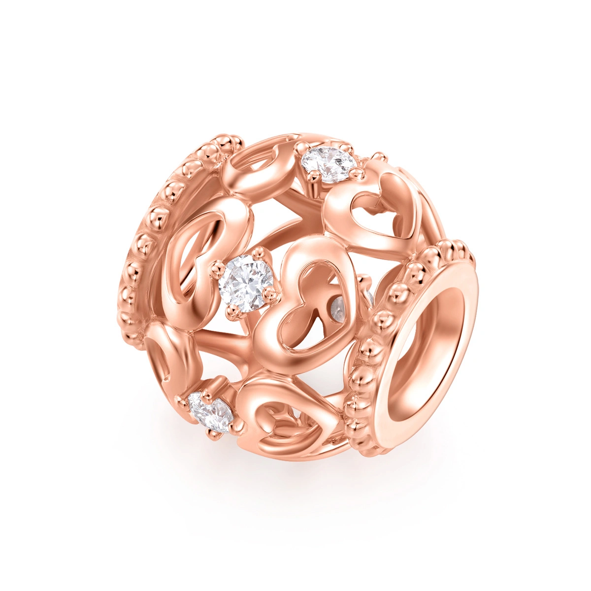 18K/750 Rose Gold diamond pendant