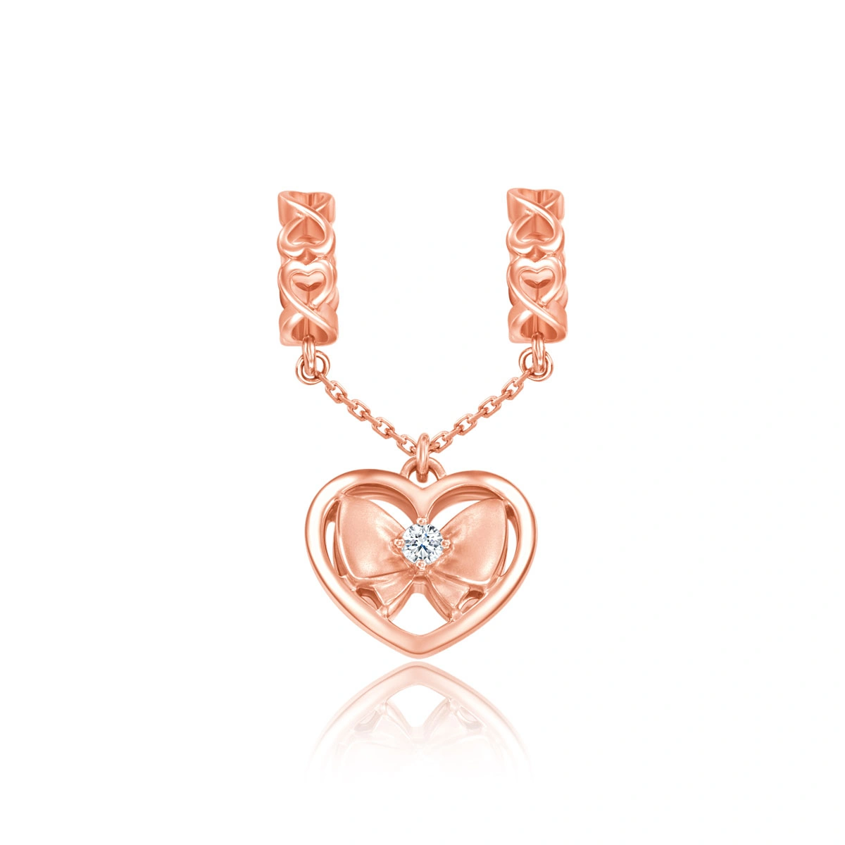 18K/750 Rose Gold diamond pendant